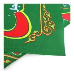 کتیبه فلامنت سردری سبز با شعار سلام بر مهدی در ابعاد 48*90