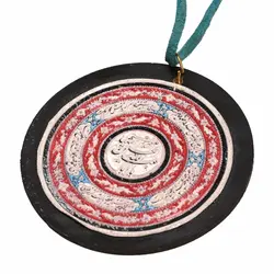 آویز خودرویی با شعار یا ابا عبدالله الحسین الشهید باز این چه شورش است که در خلق عالم است حاشیه مشکی