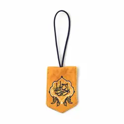 آویز مخمل جلو آینه خودرو با شعار علی ولی الله و وصی رسول الله