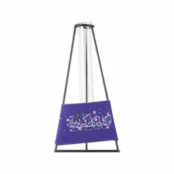گلدان شیشه ای با پایه فلزی طرح ای گل یاس گل نرگس تو می آید