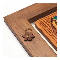 جاکلیدی نقش برجسته سفال با شعار صلوات در ابعاد 20*28قهوه ای روشن