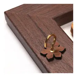 جاکلیدی نقش برجسته سفال با شعار صلوات در ابعاد 20*28قهوه ای تیره