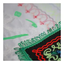 کتیبه مخمل گلدوزی شده طرح اشفعی لی فی الجنه 70*100 سانتی متر