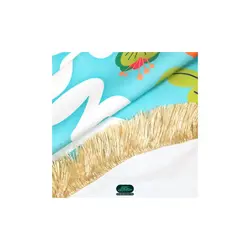 کتیبه مخمل پایین هلالی کودکانه طرح بابا مهدی دوستتون دارم  100*250 (700078)