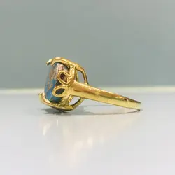 انگشتر نقره زنانه مدل چهار چنگ دستساز فیروزه نیشابوری