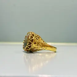 انگشتر نقره زنانه مدل چنگ قلبی فیروزه نیشابوری302-