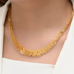 گردنبند طلا 18 عیار زنانه طلای مستجابی مدل لیزر کات کد 45