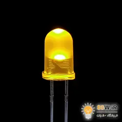 LED زرد 5mm مات پایه بلند  (بسته 20 عددی)