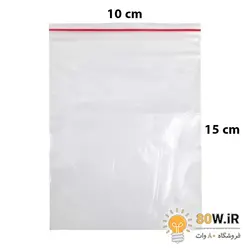 کیسه زیپ دار سایز 10x15 (بسته 10 عددی) (زیپ کیپ Zip Kip)
