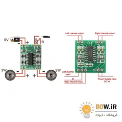ماژول آمپلی فایر 2x3W کلاس D با تراشه PAM8403