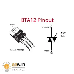 ترایاک 600V 12A مدل BTA12-600B