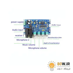 برد اکو و پری آمپلی فایر حرفه ای XH-M173