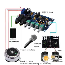 برد اکو و پری آمپلی فایر حرفه ای XH-M173