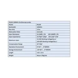 پراب اسیلوسکوپ 100 مگا هرتز مدل P6100