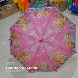 چتر کودک دخترانه خارجی کیفیت عالی - سایز 19 پارچه ای ضد آب