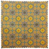 رومیزی مربع مخمل کوبیده طرح کاشی کد MAKHMOR1