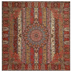 رومیزی مربع ترمه ابریشم کد TRM11