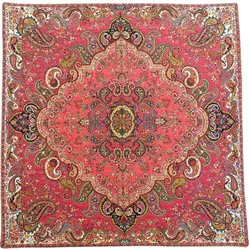 رومیزی مربع ترمه ابریشم کد TRM147