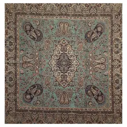 رومیزی مربع ترمه ابریشم کد TRM56