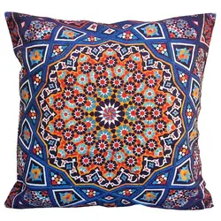 کاور کوسن مخمل کوبیده طرح کاشی کد MAKHQU23