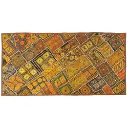 رومیزی مستطیل بزرگ سوزن دوزی گلابتون کد ZARIMOSBO2