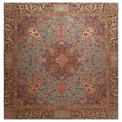 رومیزی مربع ترمه ابریشم کد TRM70