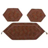 ست 3 تکه رومیزی ترمه ابریشم کد TRSETE48