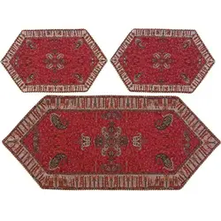 ست 3 تکه رومیزی ترمه ابریشم کد TRSETE20