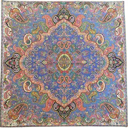 رومیزی مربع ترمه ابریشم کد TRM149