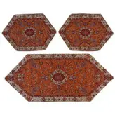 ست 3 تکه رومیزی ترمه ابریشم کد TRSETE40