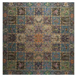 رومیزی مربع ترمه ابریشم کد TRM73