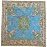 رومیزی مربع ترمه ابریشم کد TRM180