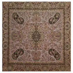 رومیزی مربع ترمه ابریشم کد TRM23