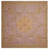 رومیزی مربع ترمه ابریشم تار سفید کد TRM47