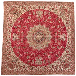 رومیزی مربع ترمه ابریشم کد TRM192