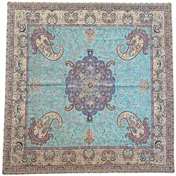 رومیزی مربع ترمه ابریشم کد TRM181