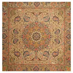 رومیزی مربع ترمه ابریشم کد TRM109