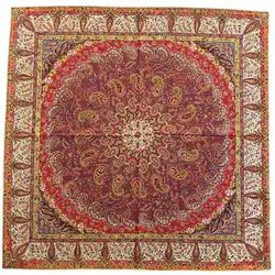 رومیزی مربع ترمه ابریشم کد TRM179