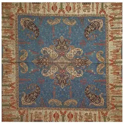 رومیزی مربع ترمه ابریشم کد TRM30