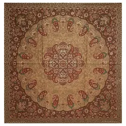 رومیزی مربع ترمه ابریشم کد TRM15