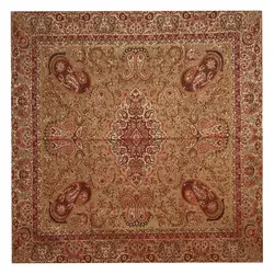 رومیزی مربع ترمه ابریشم کد TRM26