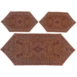 ست 3 تکه رومیزی ترمه ابریشم کد TRSETE29