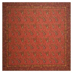 رومیزی مربع ترمه ابریشم کد TRM65