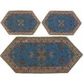 ست 3 تکه رومیزی ترمه ابریشم کد TRSETE21
