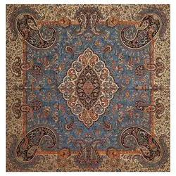 رومیزی مربع ترمه ابریشم کد TRM8