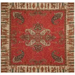 رومیزی مربع ترمه ابریشم کد TRM29