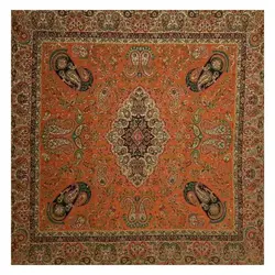 رومیزی مربع ترمه ابریشم کد TRM101