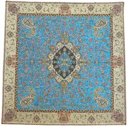 رومیزی مربع ترمه ابریشم کد TRM189