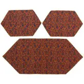 ست 3 تکه رومیزی ترمه ابریشم کد TRSETE58