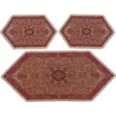 ست سه تکه رومیزی ترمه ابریشم کد TRSETE11